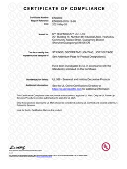E502909-20181226-Certificate of Compliance （2021插电款最新证书）